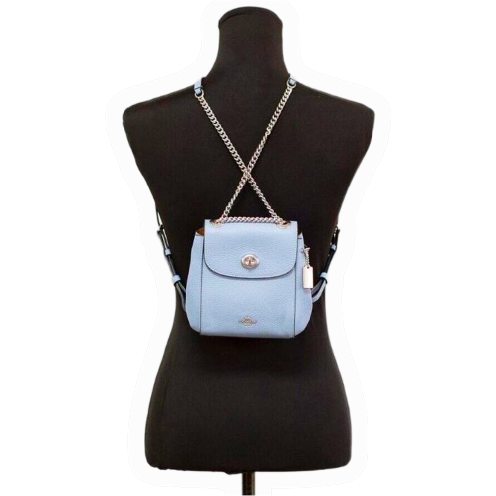 COACH Pebble Convertible Backpack Purse - Picture 2 of 9